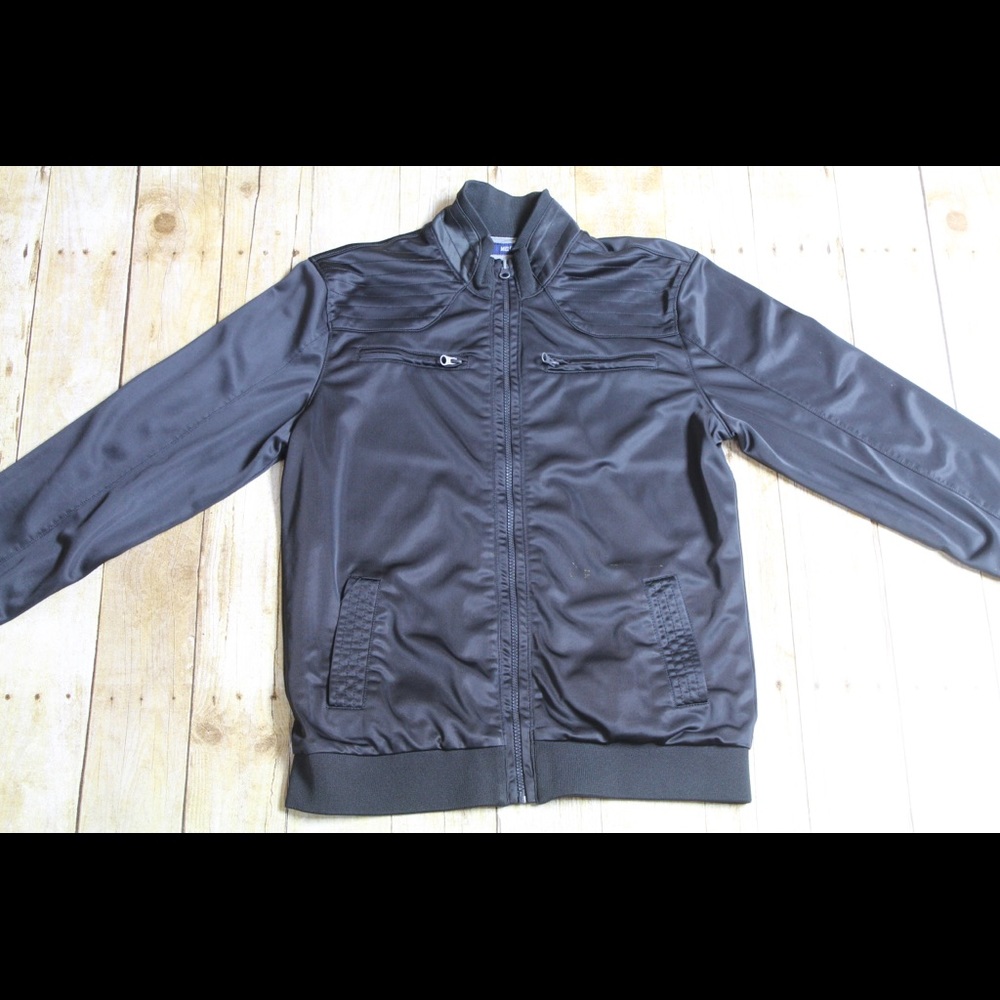 shiny black coat